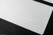 Elegant Laser Engraved White Metal Business Card 3