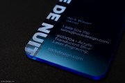 Striking Translucent Blue Acrylic Business Card 3