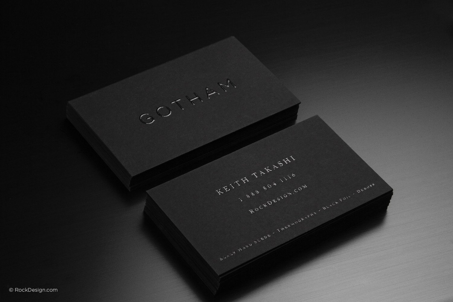 minimalistic black suede feeling business card with thermography gotham - Thermography Business Cards minimalistic black suede feeling business card with thermography gotham - Thermography Business Cards