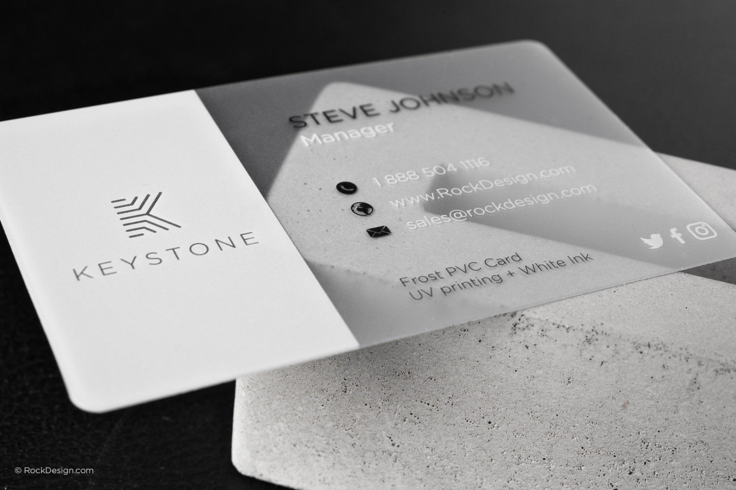 EXPLORE Frosted Business Cards
