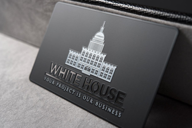 Bold Luxury Black Metal with Cut Through - White House