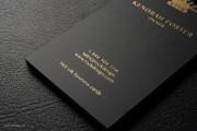 Black & gold royal silk business card template 4