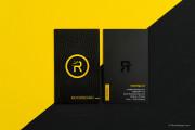 Black and yellow luxury metal business card template 2