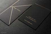 Suede black template with black and gold foil stamp 5