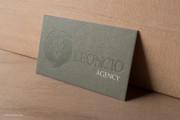 Lion letterpress business card template 6