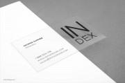 Simple clean clear plastic business card template design 5