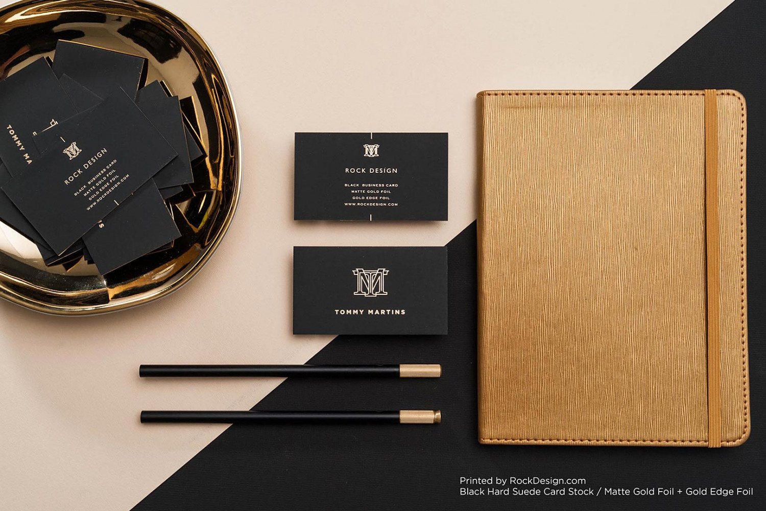 free gold foil monogram elegant black business template rockdesign com