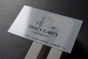Transparent plastic visiting card with white ink 1