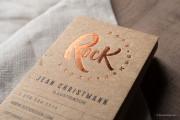 Copper and kraft business card template 2