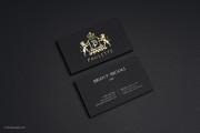 Black card template with gold and silver foil 5