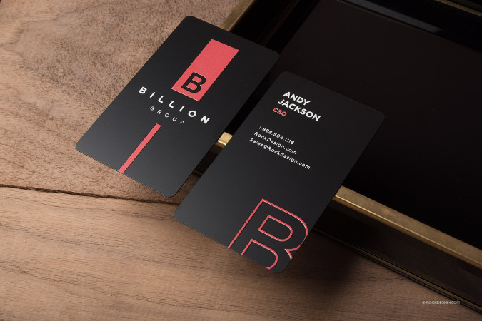 Sleek Look UV printed Metal Cards - Billion Group