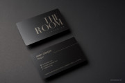 Interior Design black metal business cards template 3