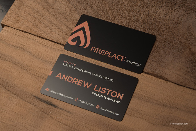 Classic UV printed metal cards - Fireplace Studios