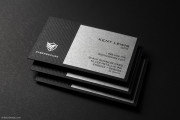 Custom Emboss with Silver Metallic Ink Black Duplex Template 3