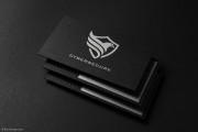 Custom Emboss with Silver Metallic Ink Black Duplex Template 7