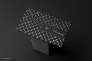 Silver pattern black card template 5