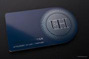 Blue and silver metal business card template 6
