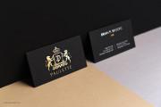 Black card template with gold and silver foil 2
