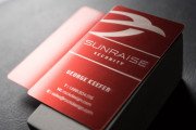 Red and bold security laser engraved template 3