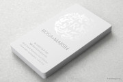 unique glossy white suede business cards 1