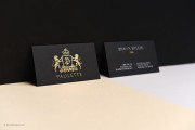 Black card template with gold and silver foil 1