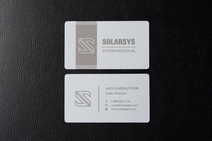 Modern white metal international template with laser engraving – Solarsys