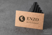 Simplistic Regular Brown Kraft Business Card - Enzo 1
