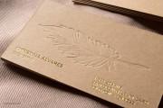 Golden leaf embossed kraft template 2