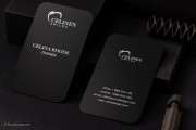 Sleek and Simple Vertical Quick Black Metal Card Template 2 