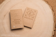 charming letterpress brown Kraft business cards 4