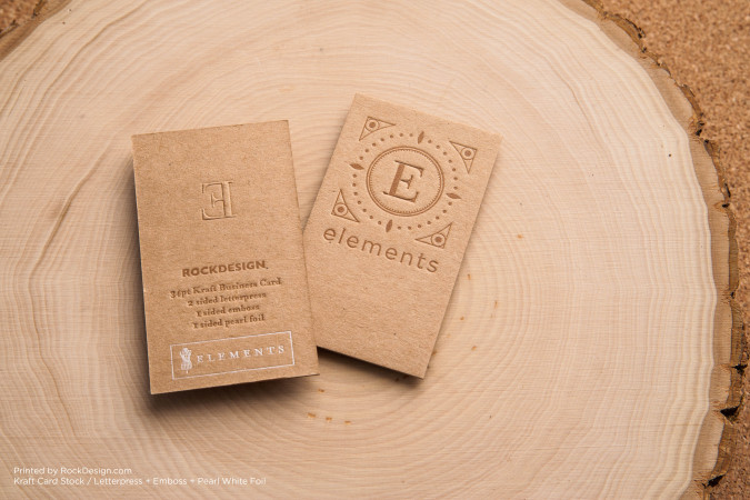 Bohemian Charm Brown Kraft Business card Template - Elements