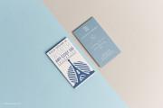 Textured blue letterpress card 5