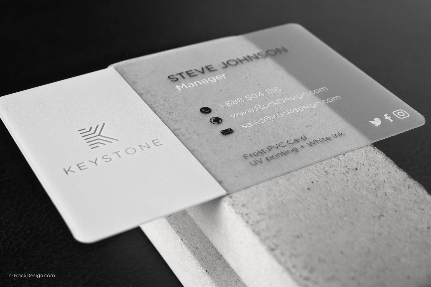 EXPLORE Frosted Business Cards