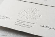 Embossed letterpress white business card 4