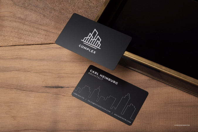 Benchmark Real Estate UV Printed Metal cards - Complex