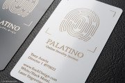 Professional bilingual black and white quick metal business card 3