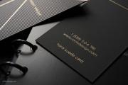 Suede black template with black and gold foil stamp 10