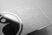 Stainless Steel Visit Card with Cut-Through Logo Business Card Template 3