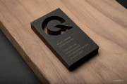 Black quick biz card with laser cutting and engraving 5
