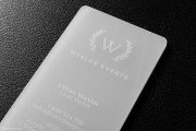 Subtle Laser Engraved Frost White Acrylic Business Card 
