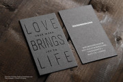 Typographic Business Card Design 1