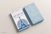 Textured blue letterpress card 2