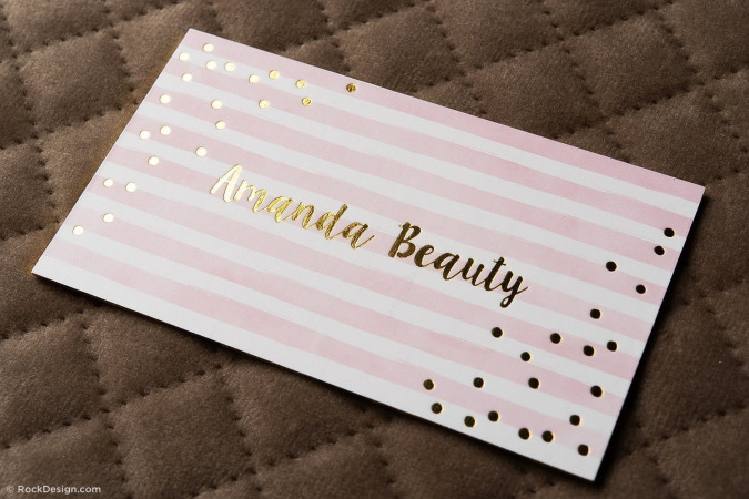 Makeup artist thick silk laminated cards - Amanda Beauty