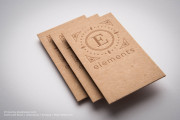 charming letterpress brown Kraft business cards 3