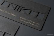 Laser cut quick black business card template 3