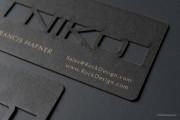 Laser cut quick black business card template 3