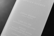 Subtle Laser Engraved Frost White Acrylic Business Card 