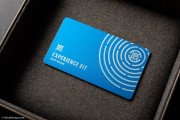 Modern and bold blue metal visiting card template 2