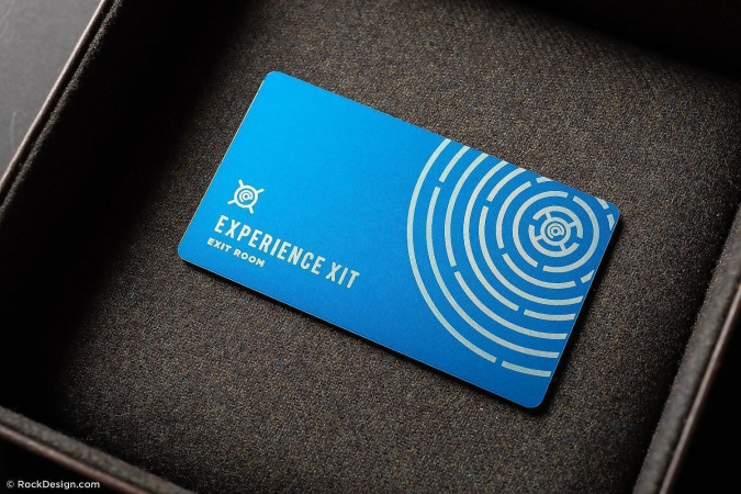 Modern creative blue visiting card template – Experience XIT
