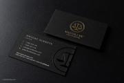 Black and gold Law business card template 5